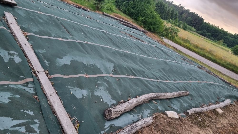 Kiszonka pryzma z kukurydzy 21x7x1,5m