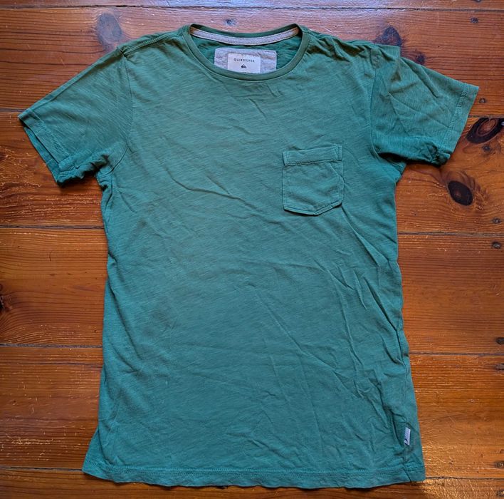 2 T-shirts de algodão da ELEMENT e QUIKSILVER 12a