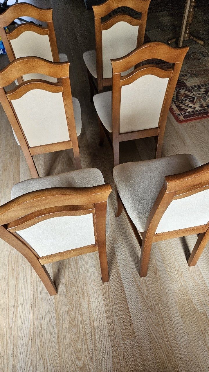 Dębowy stół +6 krzeseł