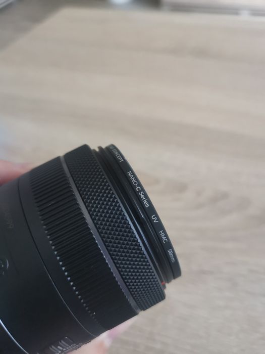 Obiektyw Canon rf 24-50, filtr UV osłona słoneczna