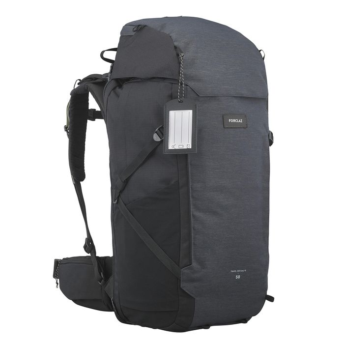 Mochila de viagem e trekking abertura tipo mala 50 + 6 L