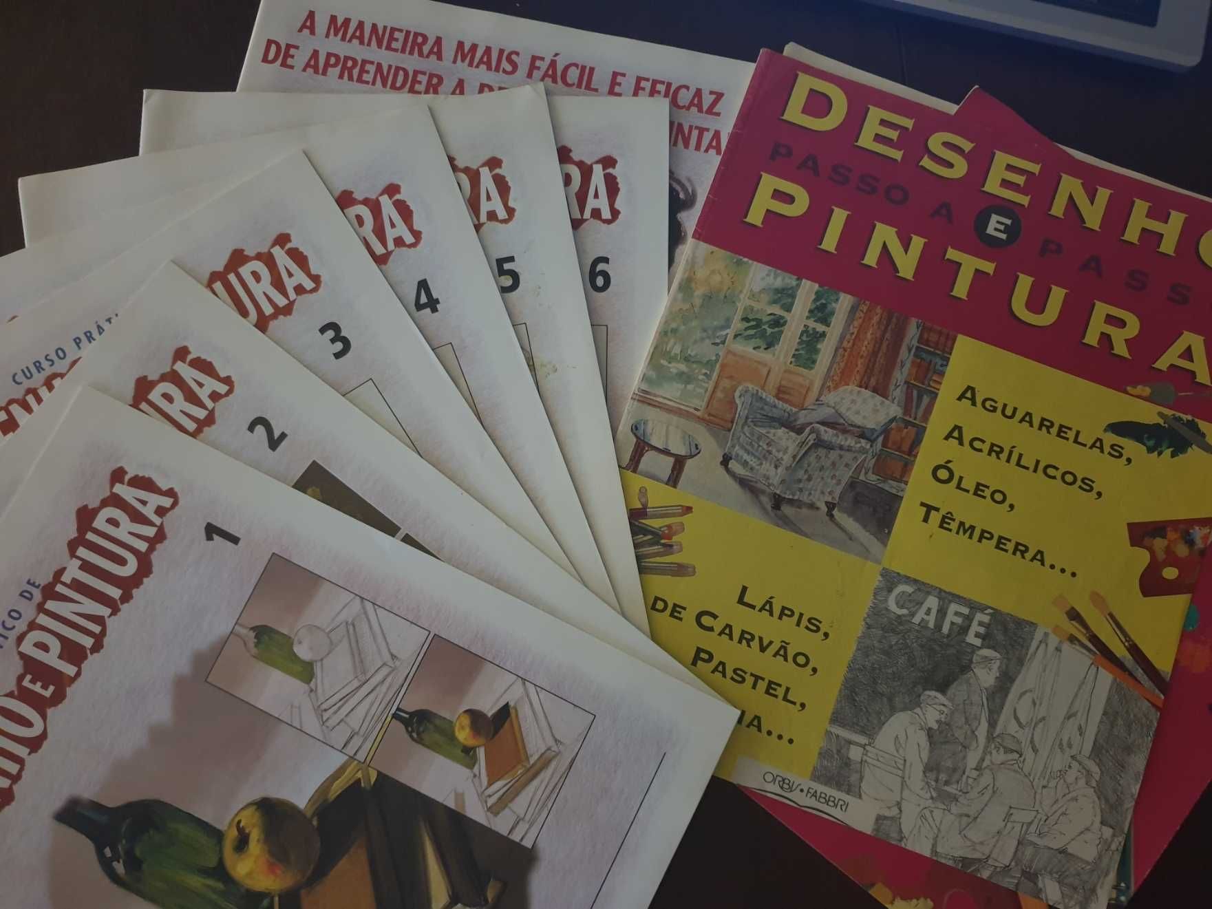 Lote de publicações sobre pintura e desenho