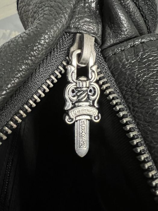 Стильная кожаная мужская сумка Chrome Hearts