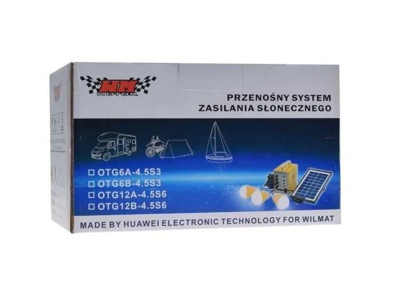 Panel słoneczny lampa led solar jacht kemping akumulator