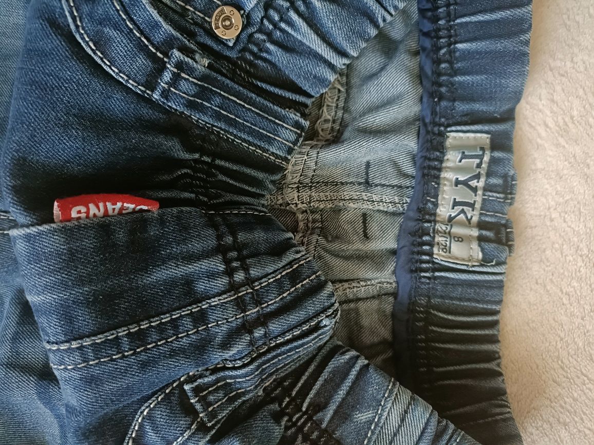 Spodnie dżinsowe, na gumce, 122-128,
