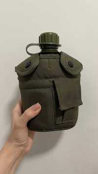 Військова фляга з кришкою та чашкою Mil-Tec олива