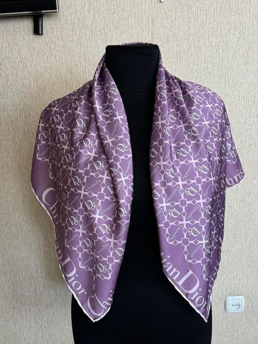 Шовкова хустка christian dior, шовк, шов роуль