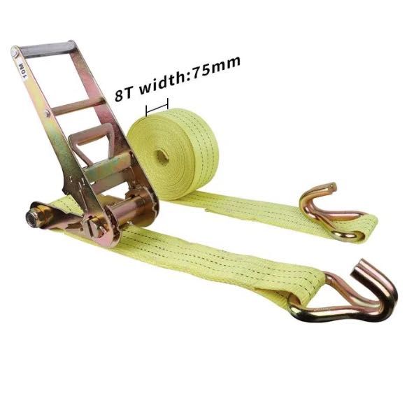 Pas transportowy 5m x 75 mm – 8T z napinaczem CERTYFIKAT TÜV PREMIUM