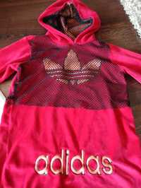 Bluza z weluru misia Adidas roz s