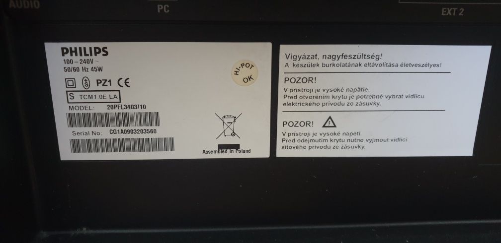 Telewizor LCD Philips 20PFL3403/10 20 cali