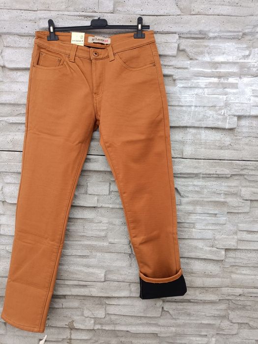 78/80cm pas Ocieplane męskie spodnie nowe