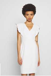 DKNY, biała sukienka roz 36, S, idealna na chrzciny lub ślub cywilny