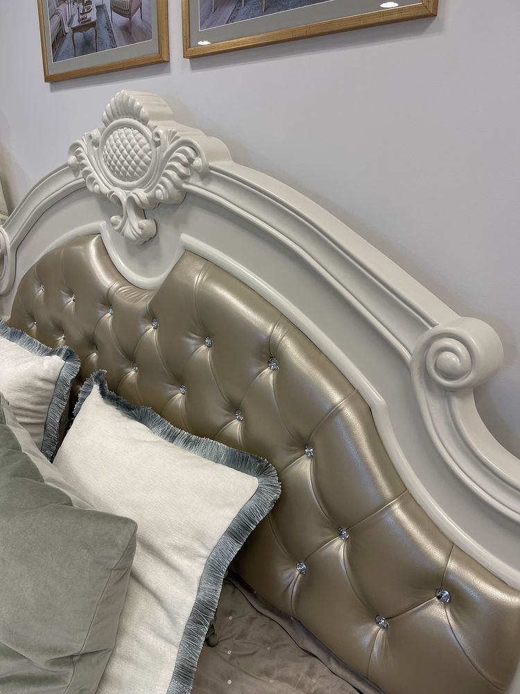 Eleganckie białe łóżko 180 x 200 cm, -40%, outlet, promocja!