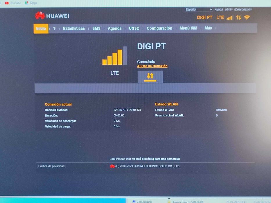 Router Wi-Fi 4G Huawei B310