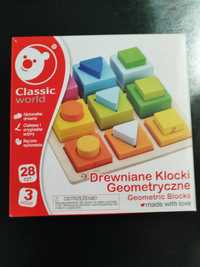 Drewniane klocki geometryczne