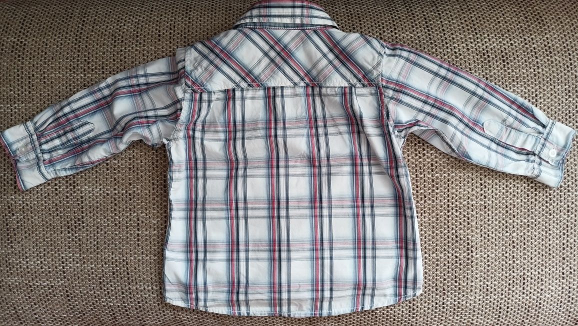 Koszula w kratę LOGG H&M rozm. 12-18 m. (80-86 cm)