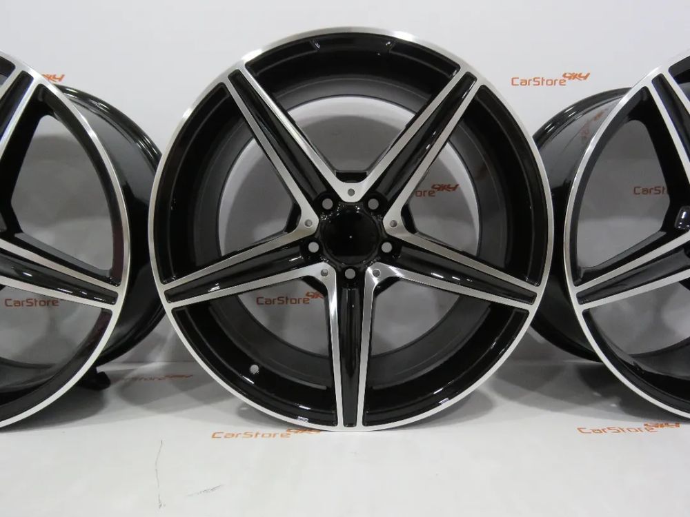 Jantes Look Mercedes AMG 19 x 8j et42 + 9j et 45 5x112 Preto + Polido
