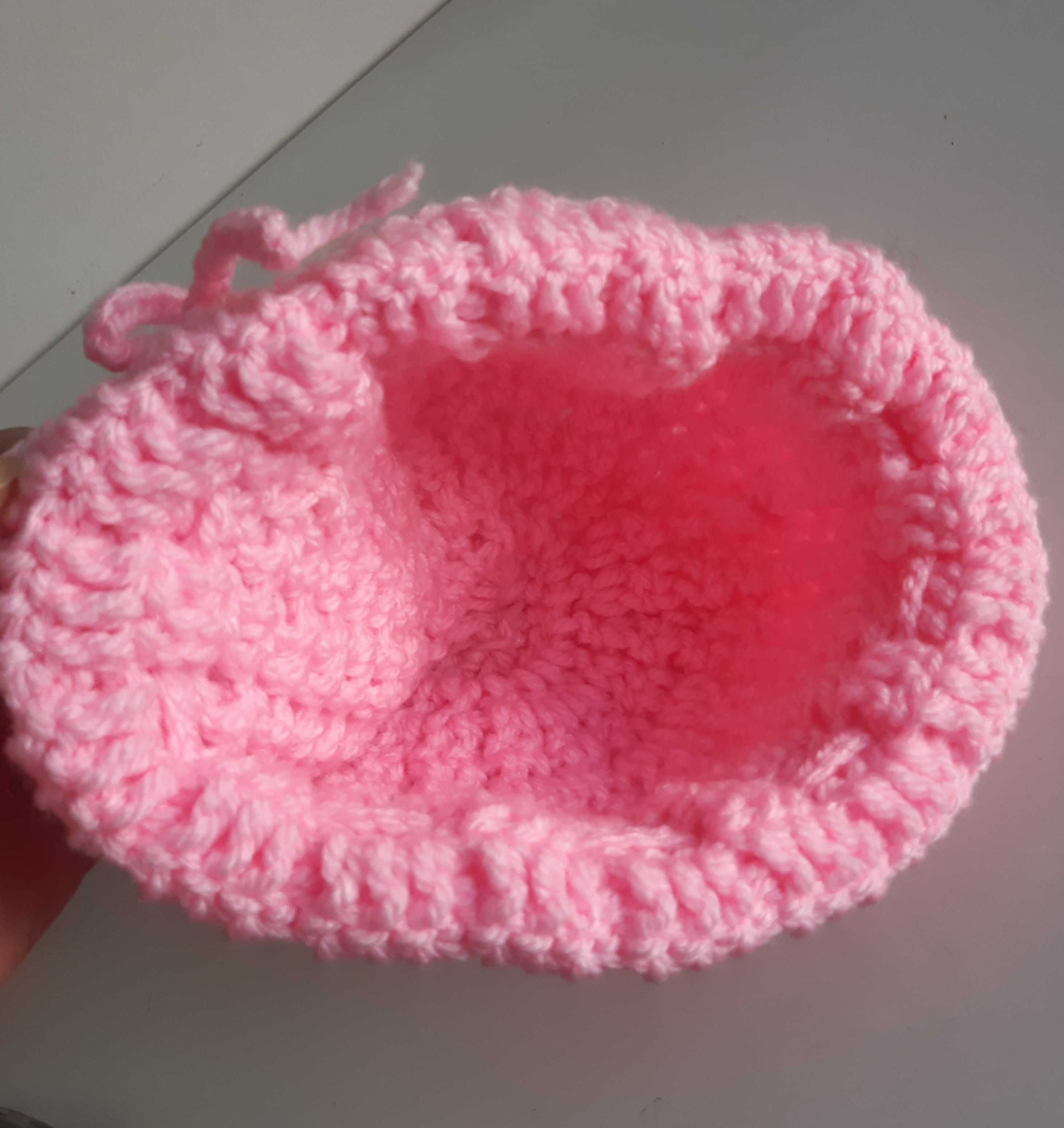 Gorro c/ Pompom Criança Menina Crochê Lã Novo