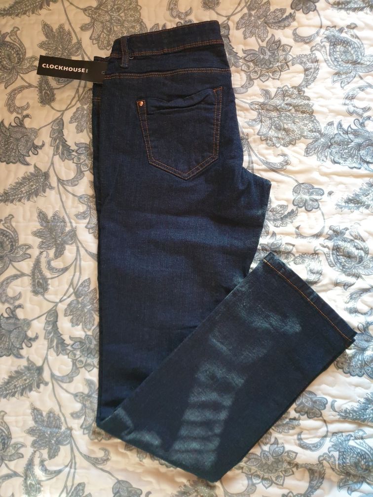 Spodnie jeansowe jeansy granatowe C&A 38 M skinny