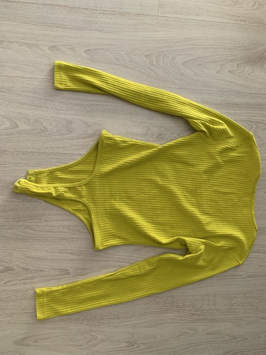 Żółte damskie body Missguided