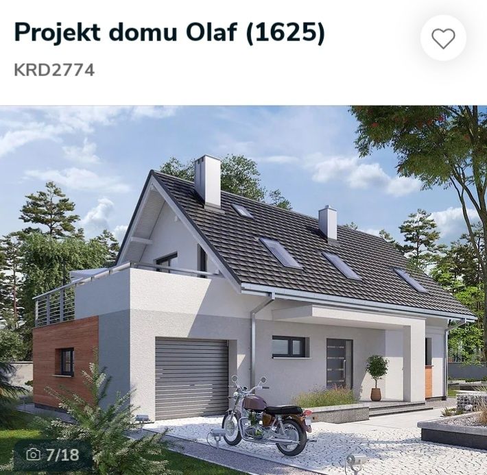 Projekt domu-Olaf murowany 120 m2.