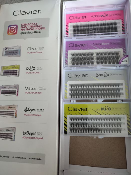 Rzęsy , kępki rzęs , Clavier