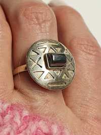 pierścionek autorski kolekcjonerski  srebro hematyt