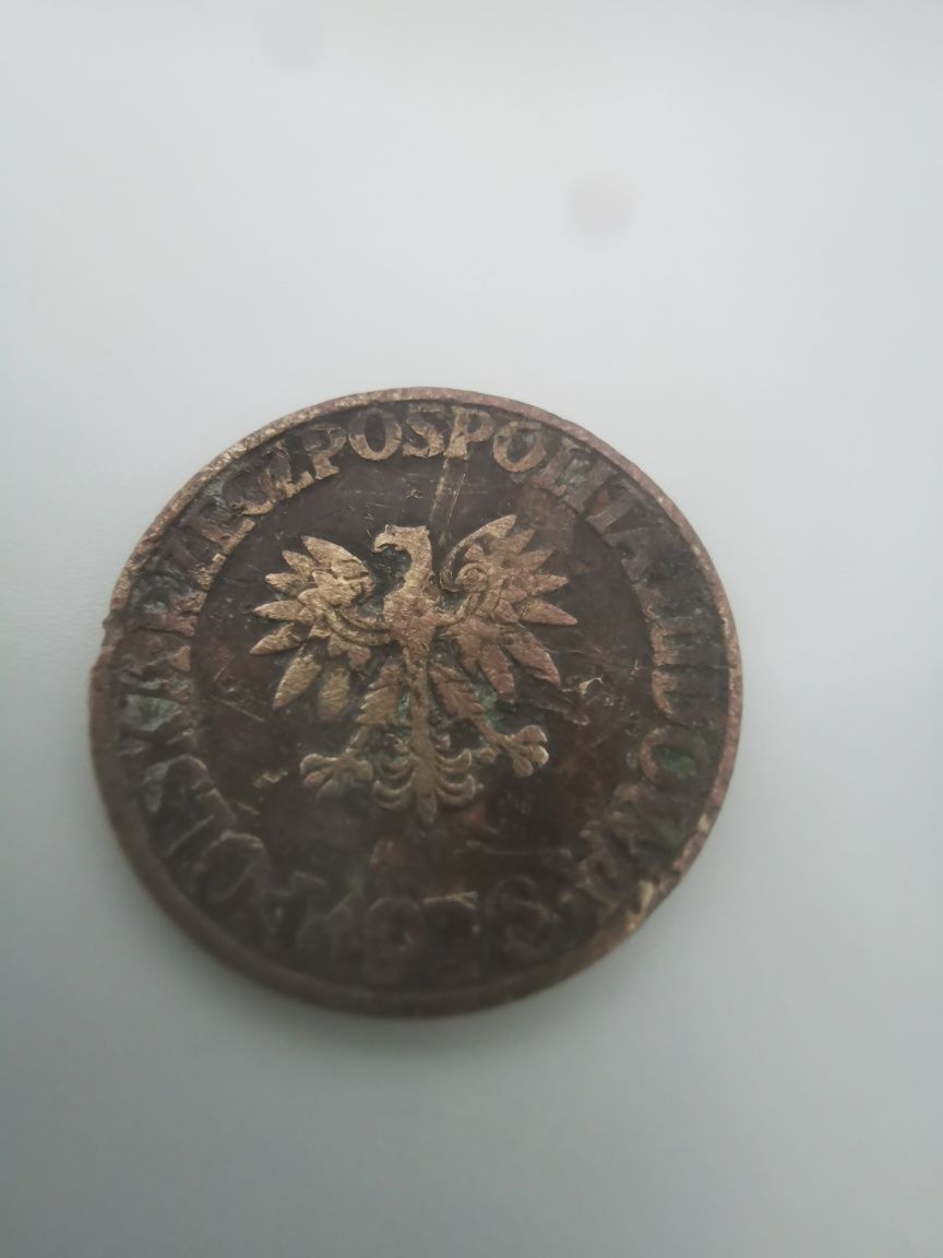 Stara Moneta 5 złotych PRL bez znaku mennicy 1976 r. Unikat