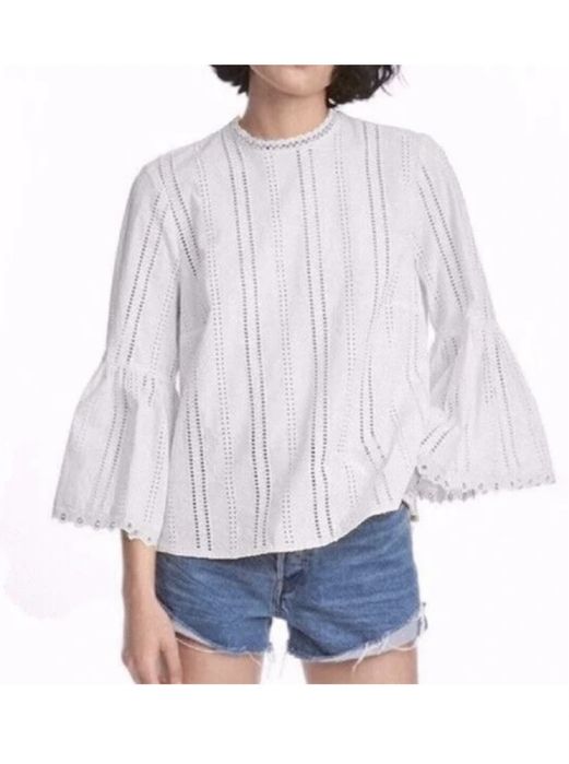 Белая блузка. Белая блузка из прошвы. Белая блузка хлопок.