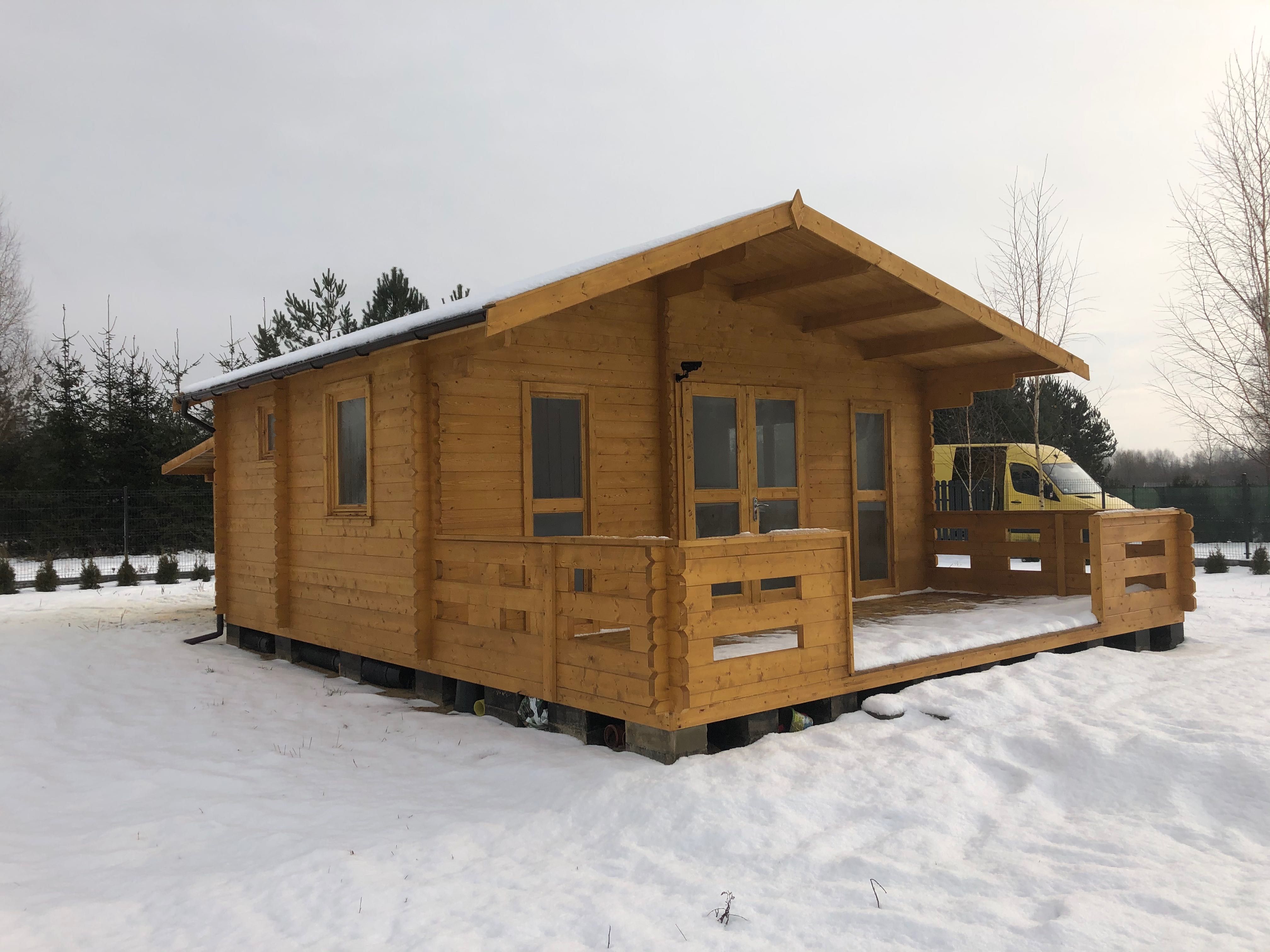 dom domek drewniany letniskowy całoroczny montaż cały Kraj