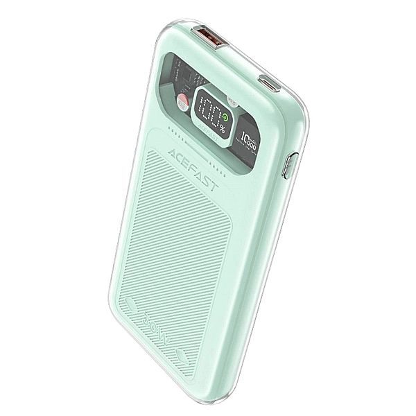 Acefast powerbank 10000mAh Sparkling Series szybkie ładowanie 30W ziel