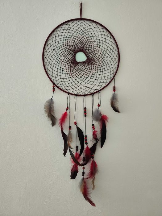 Apanhador de Sonhos Artesanal com Penas – Decoração Boho Chic