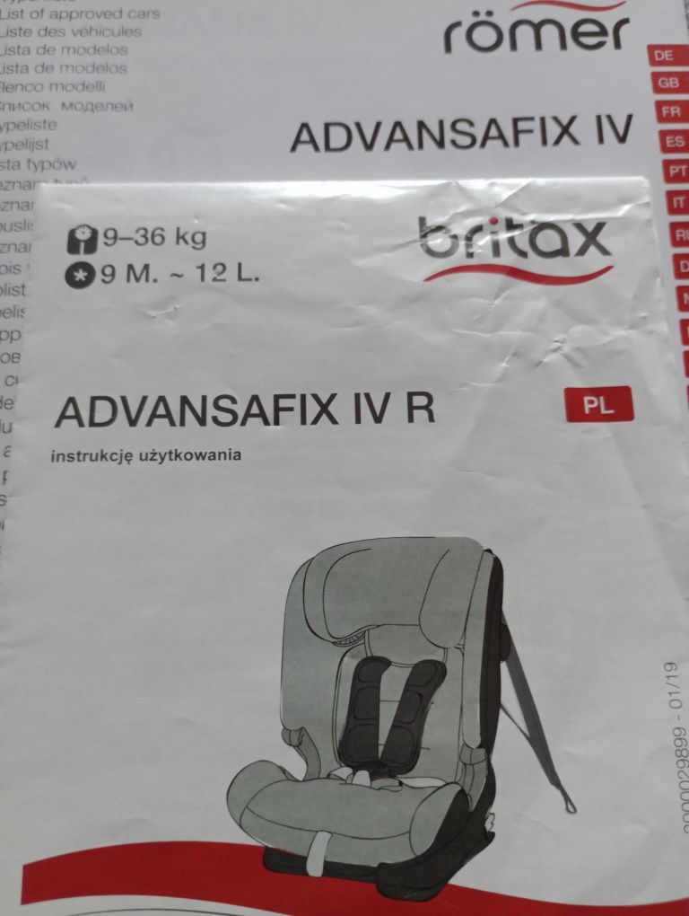 Fotelik dziecięcy britax römer ADVANSAFIX IV