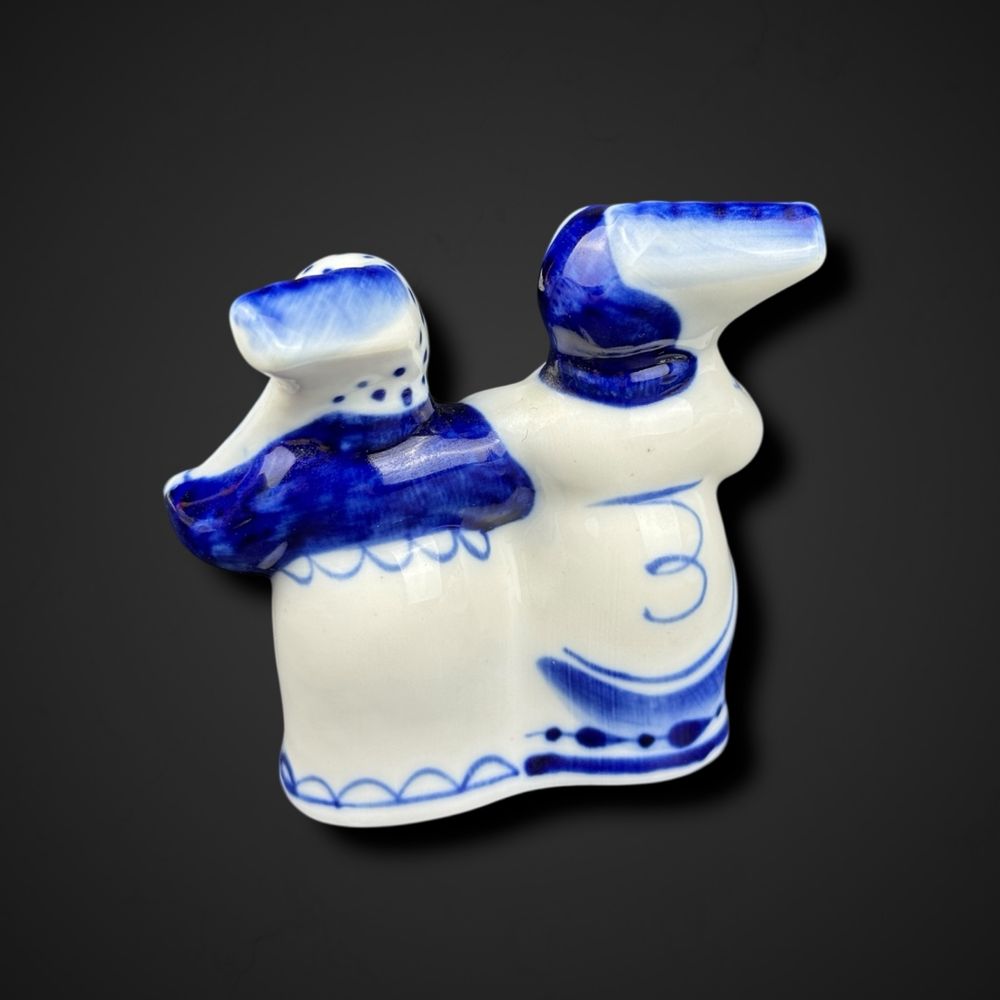 Porcelanowa figurka gżel sztuka ludowa b5/07227