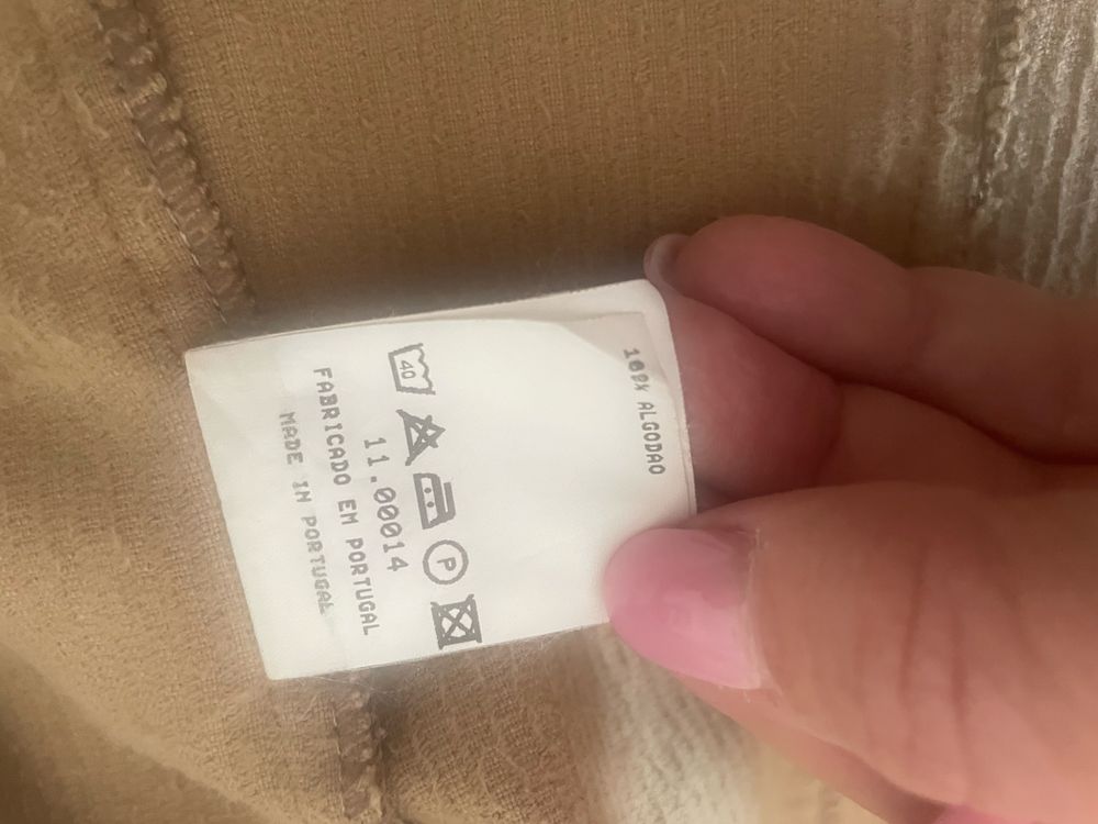 Conjunto saia e blusao camel em bombazina