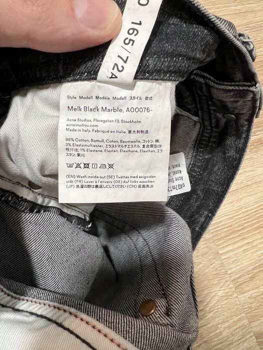 Джинси Acne Studios Melk Black Marble оригінал