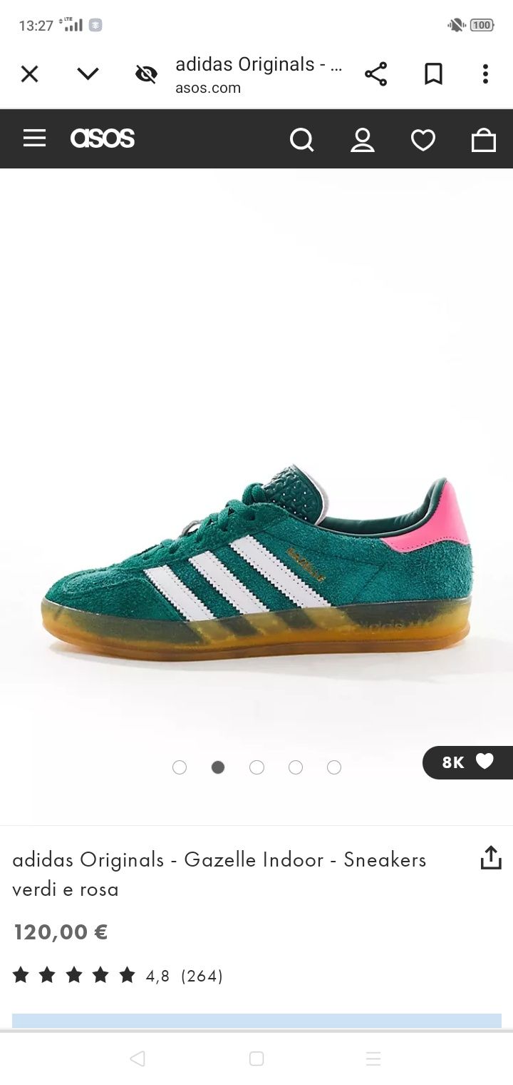 adidas Gazelle Indoor Collegiate Green Lucid Pink