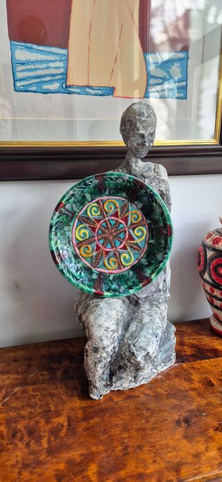 Talerz patera HB Quimper Quillivic
ceramika szkliwiona lata 50 XXw.