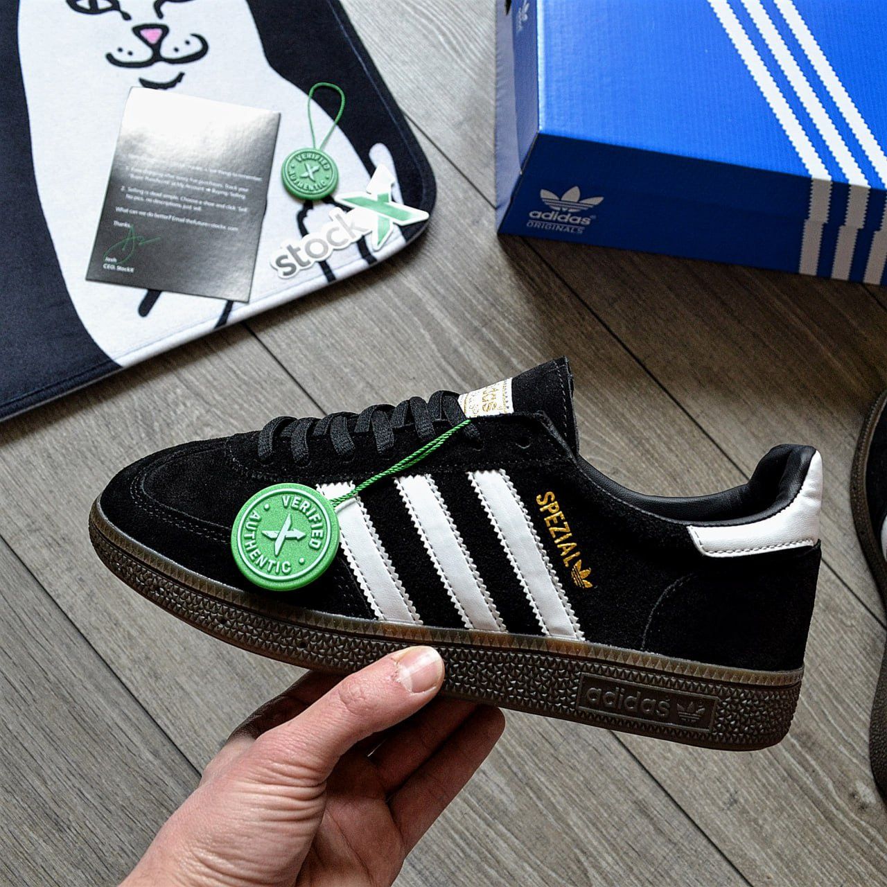 Кроссовки Adidas Spezial мужские черные Адидас Adidas Samba Hamburg CP