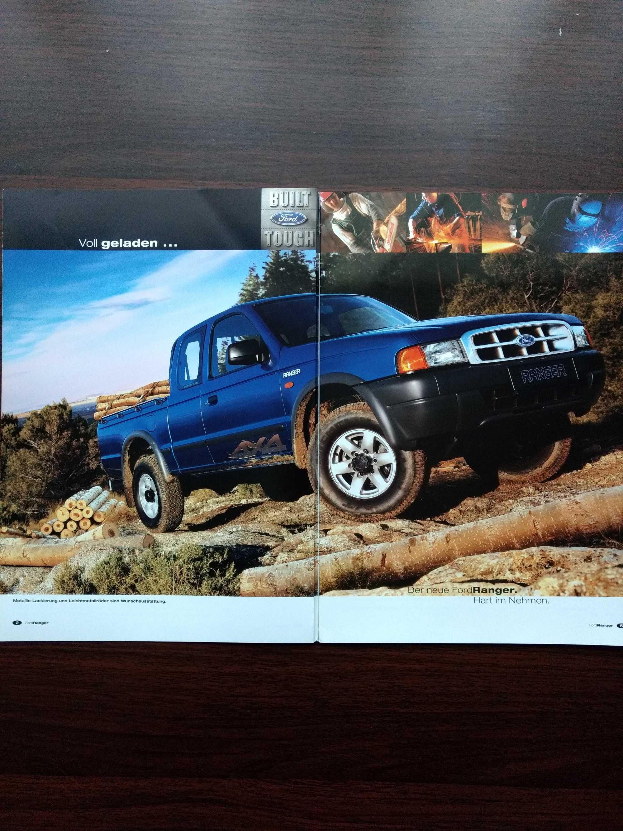 Prospekt katalog Ford Ranger III 1999r., język niemiecki