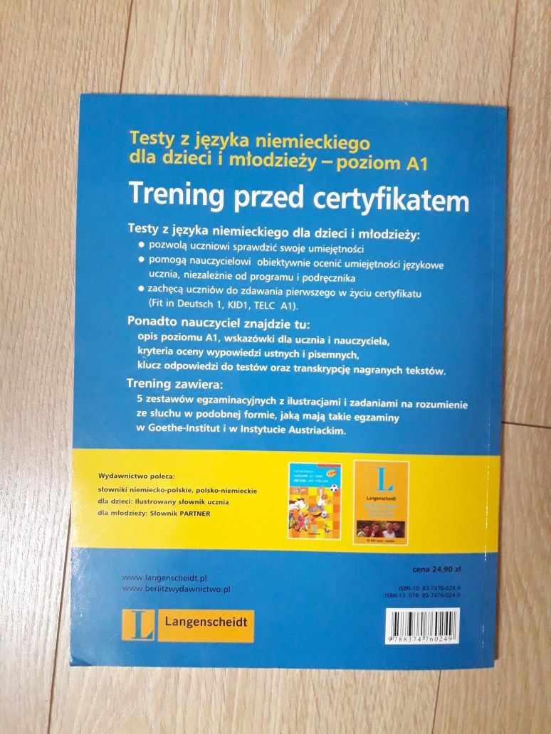 Podręcznik z płytą CD język niemiecki trening przed certyfikatem A1