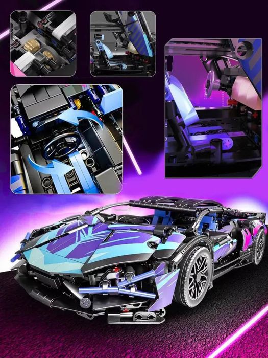 Конструктор машинка авто Lamborghini Sian на 1314 деталей на подарунок