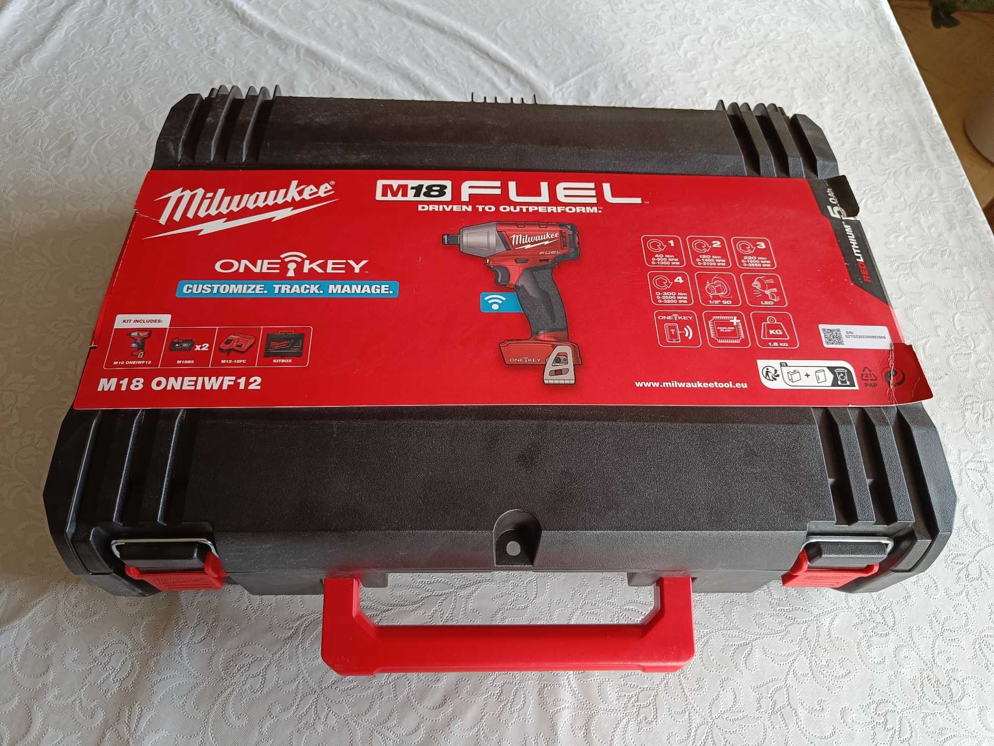 Klucz udarowy 1/2" Milwaukee M18 ONEIWF12-502X AKU 18V 2x 5.0 Ah