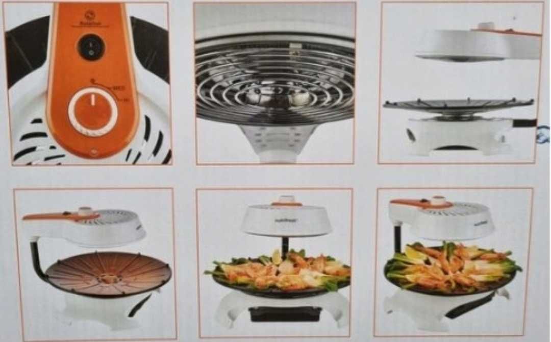 Nowy Kontaktowy grill elektryczny Nutrifresh Korean Style biały 1500 W