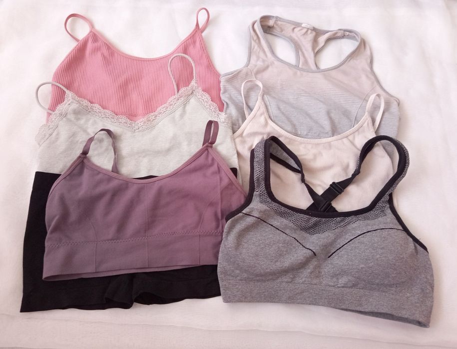 Zestaw sportowych biustonoszy r.M/L morera