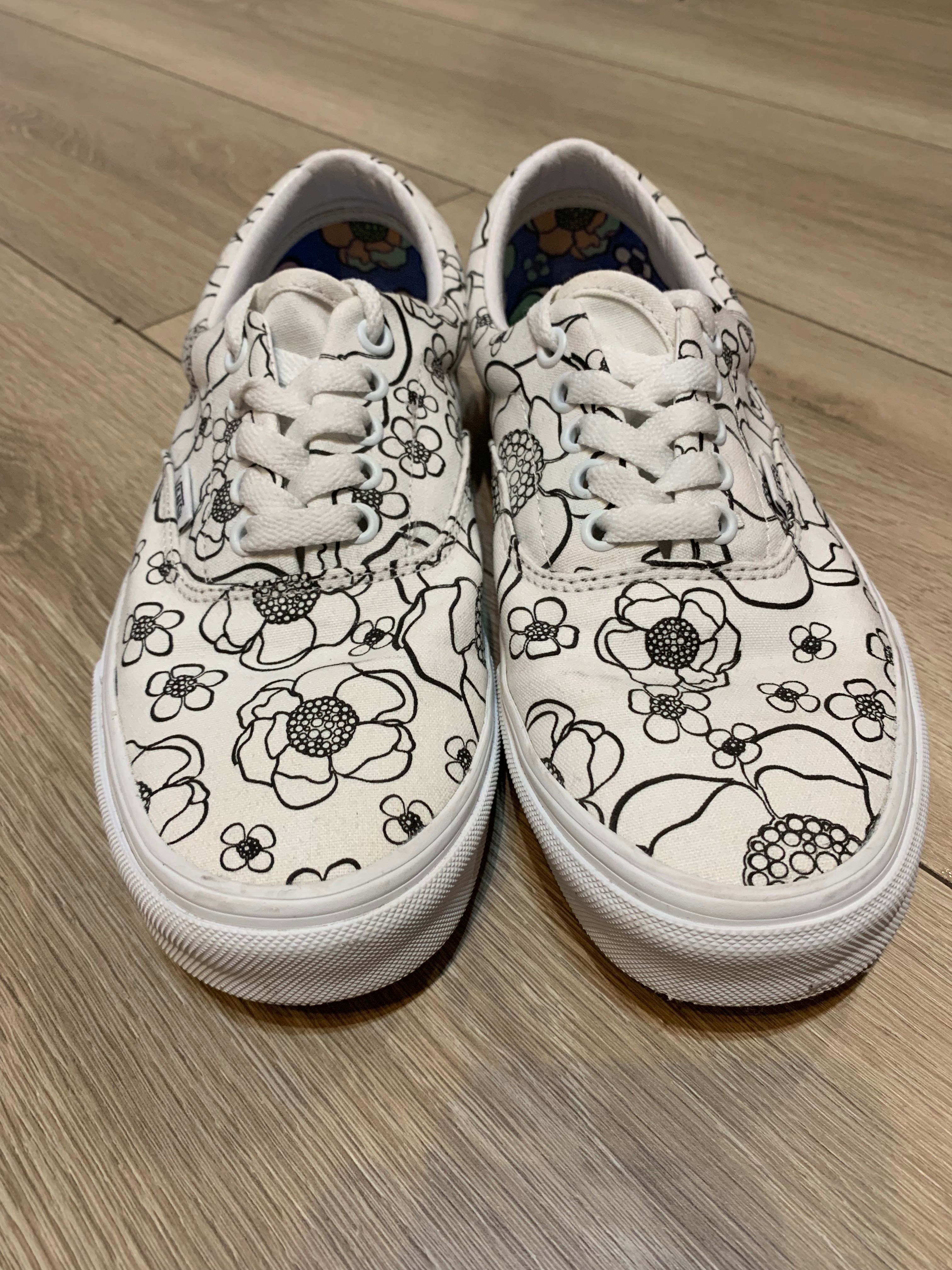 Buty Vans Era Floral/ true white custom
