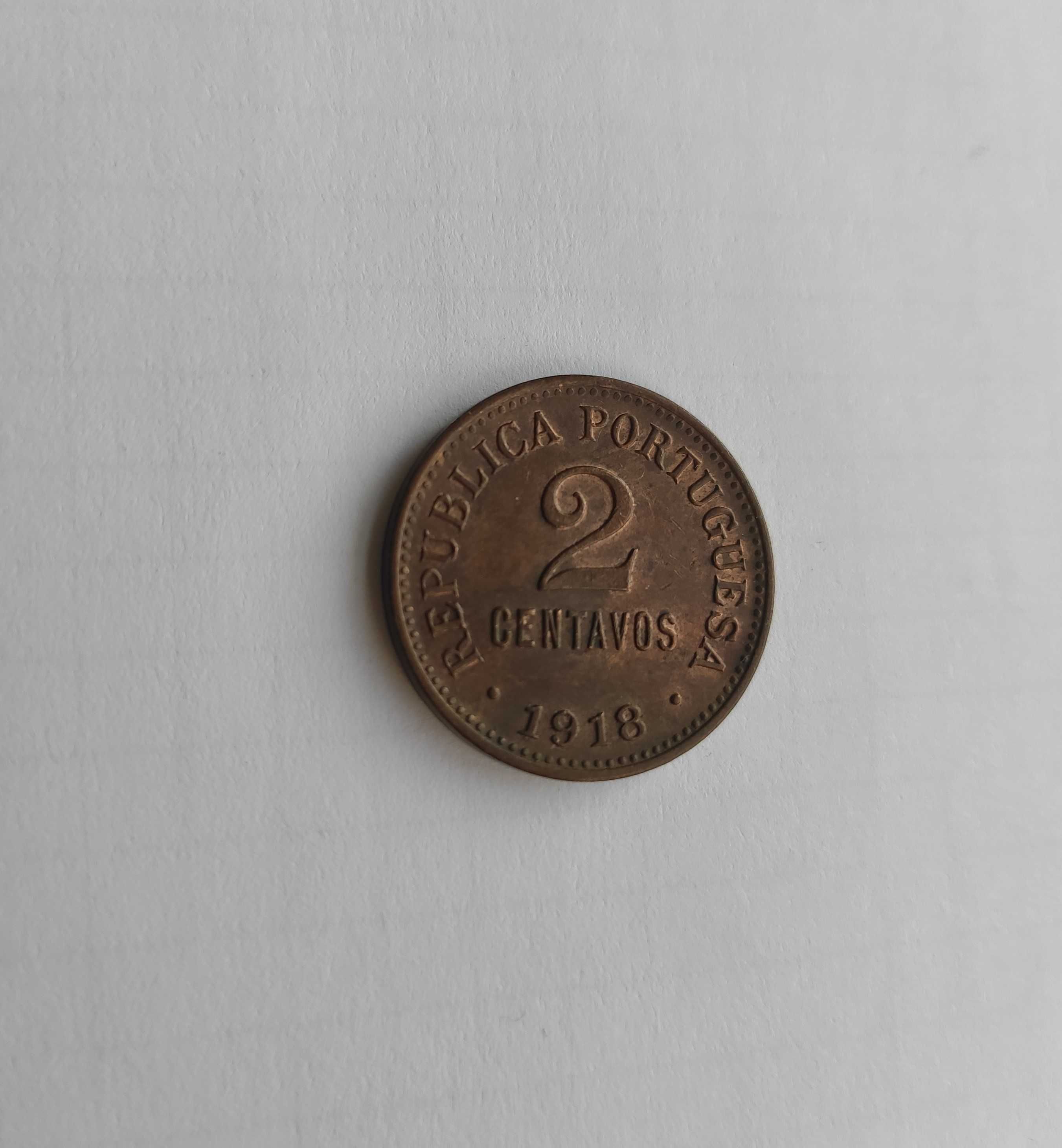 Moeda de 2 Centavos 1918 SOBERBA