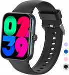 PTHTECHUS S80K Smartwatch HD Pełny Ekran Dotykowy czarny język polski