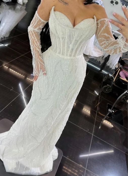 Весільна сукня, корсет ручної роботи