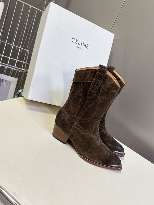 Ковбойські чоботи, козаки натуральна замша Celine